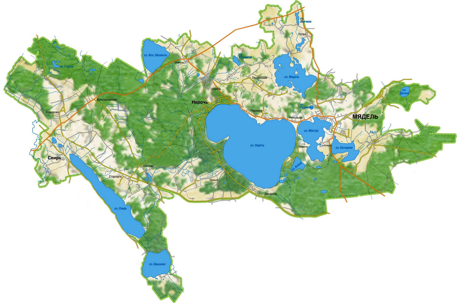 Озеро Нарочь карта